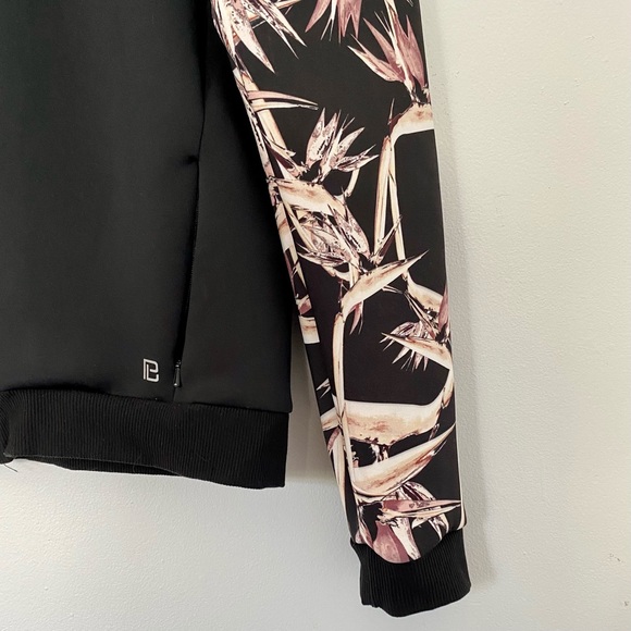 Body Language Full Zip Bomber Jacket Leaf Print M - Picture 4 of 7